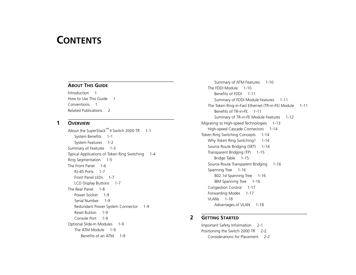 Ontents | 3Com TR User Manual | Page 3 / 126