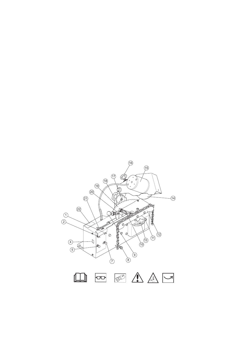Funktioner, Start the motor of the sharpening machine, Chain rulers | Start the automatic system, Adjusting the grinding angle 0˚- 35, Electric power (12-14 v dc) in, Grinding wheel, Grinding motor, Power on, Depth adjustment of the grinding wheel | Sliprobot L1 User Manual | Page 7 / 20