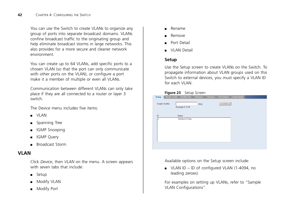 Vlan | 3Com 2226 PLUS User Manual | Page 42 / 92