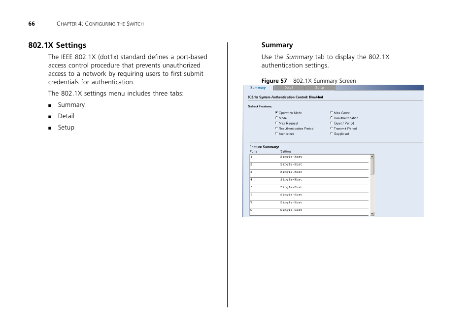 1x settings | 3Com 2226 PLUS User Manual | Page 66 / 92