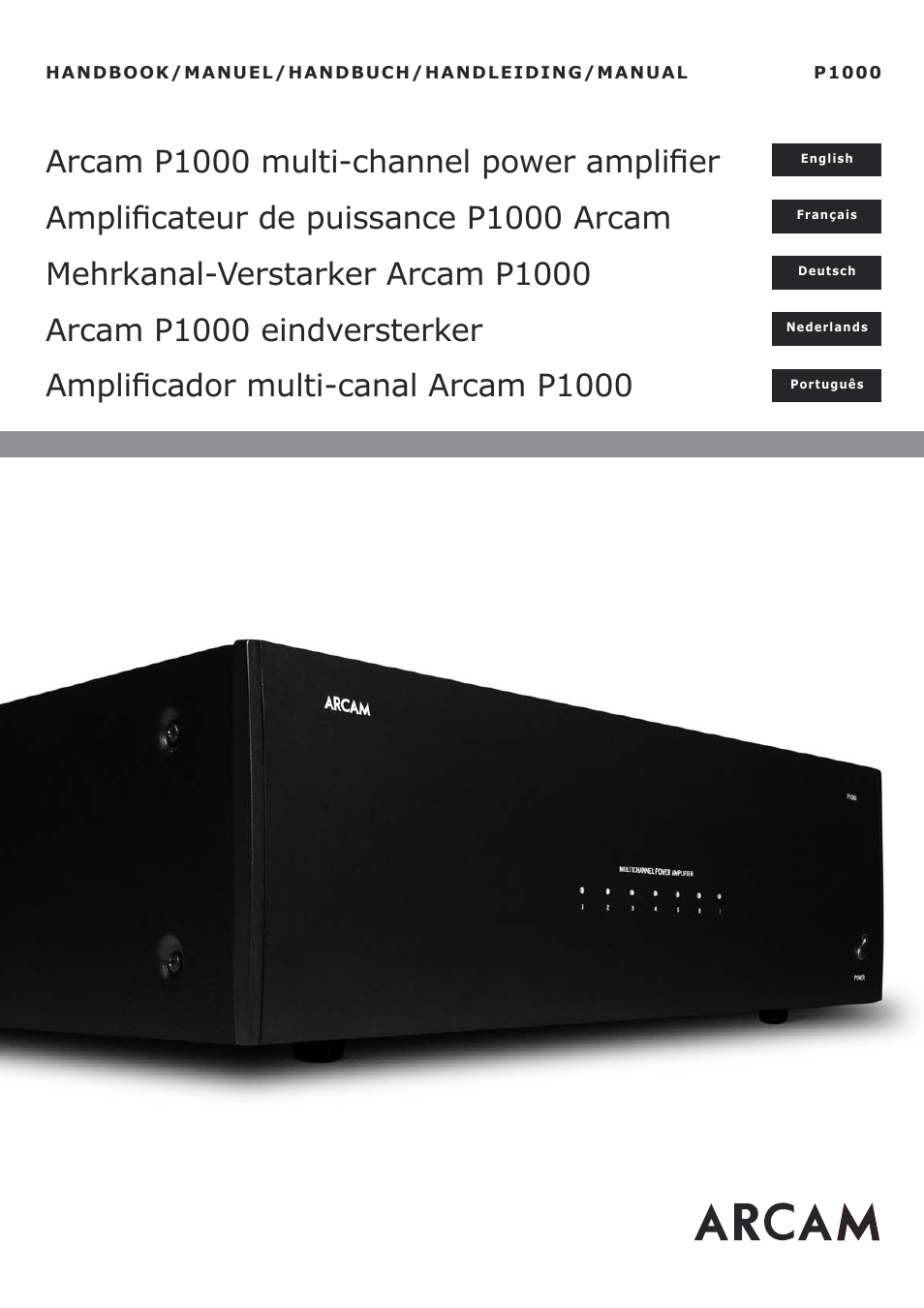 Arcam P1000 User Manual | 12 pages