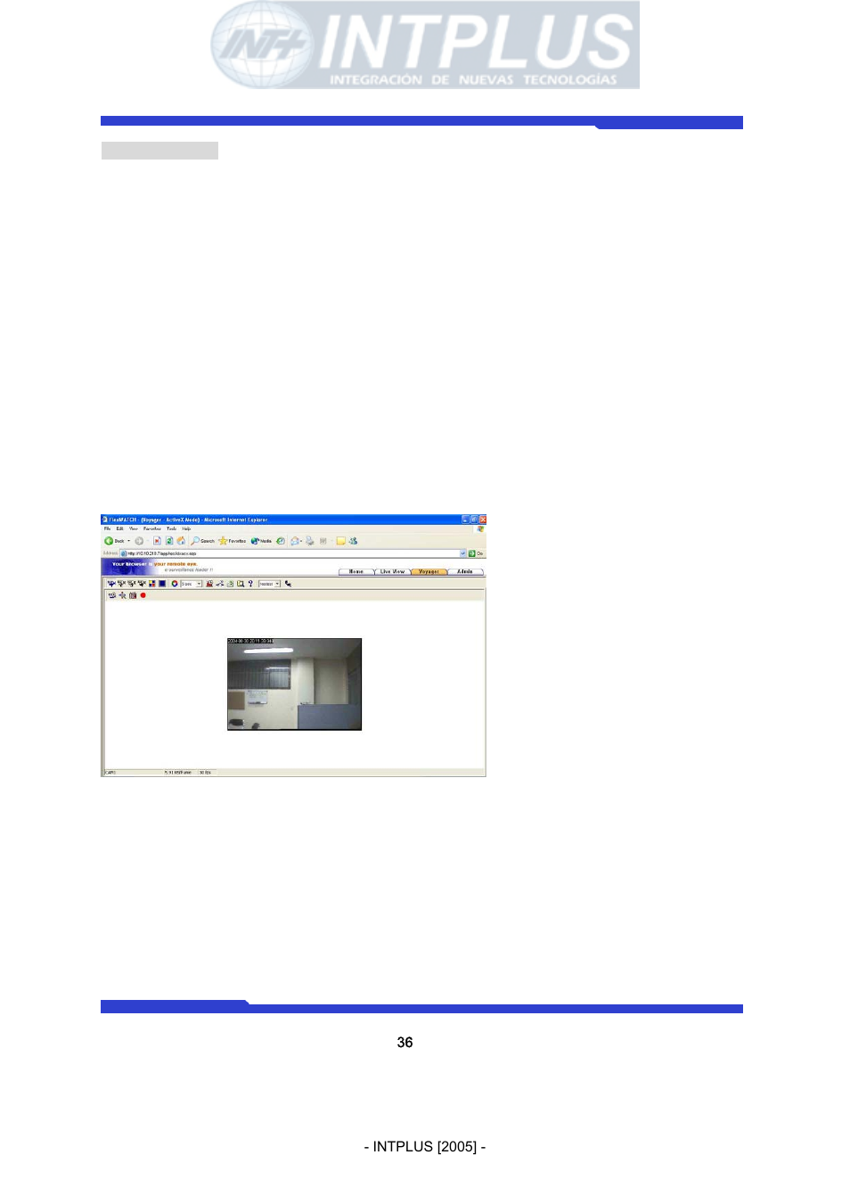 Network video server user’s manual, Fw-voyager based view and recording, Camera configuration | 3Com Network Video Server FlexWATCH 3110 User Manual | Page 36 / 105