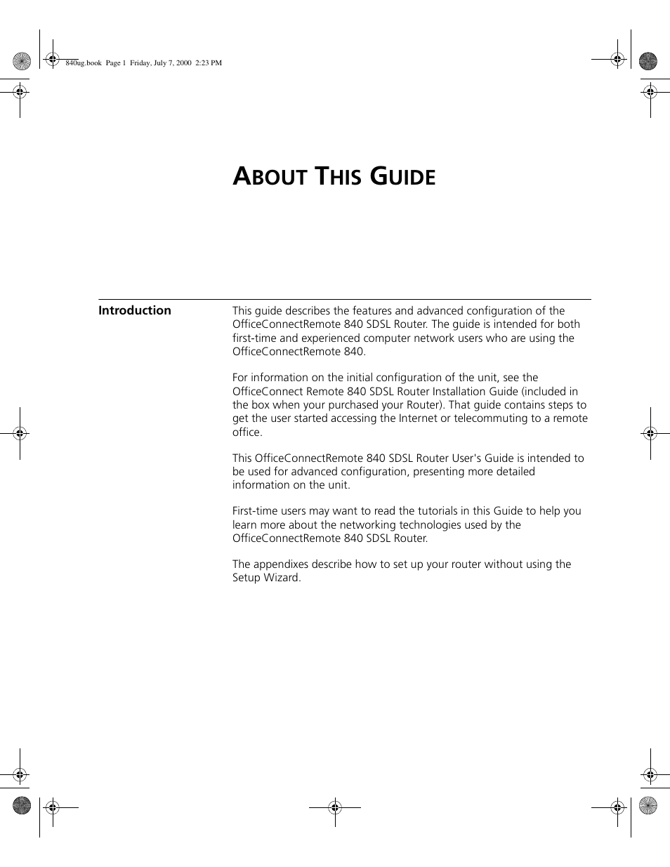 About this guide, Introduction, Bout | Uide | 3Com 3C840 User Manual | Page 15 / 222