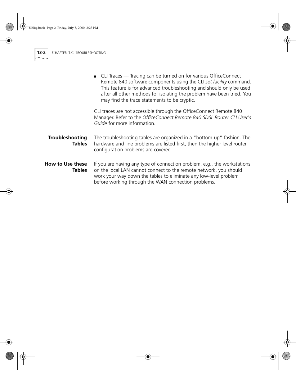 Troubleshooting tables, How to use these tables | 3Com 3C840 User Manual | Page 150 / 222