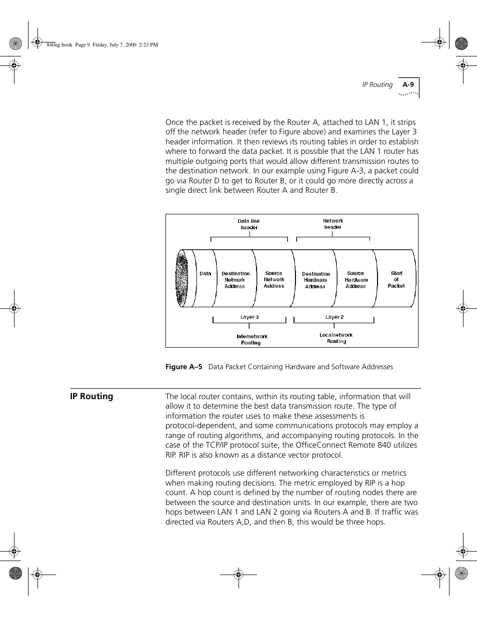 Ip routing, A -9 | 3Com 3C840 User Manual | Page 171 / 222