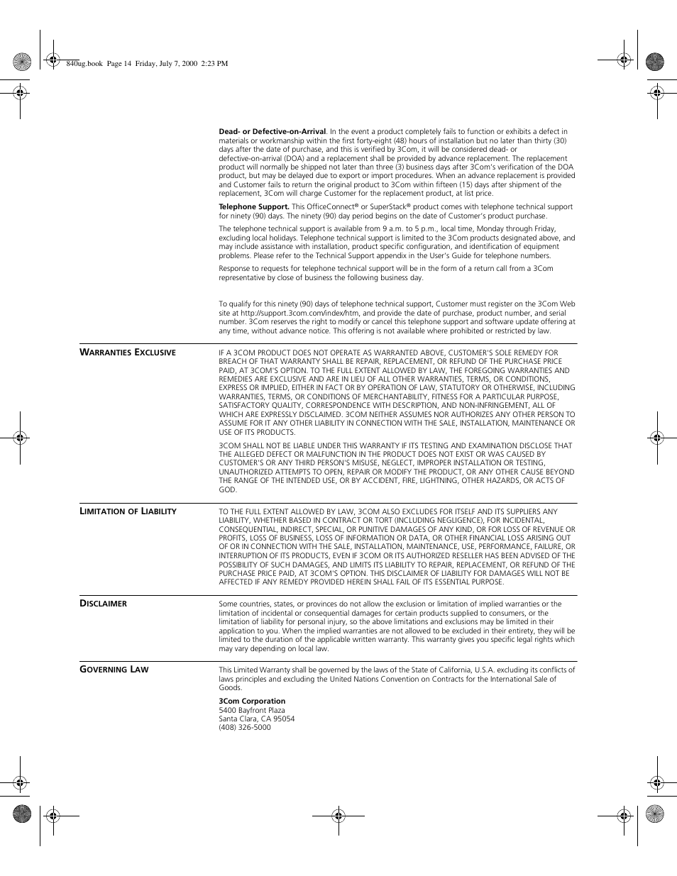 3Com 3C840 User Manual | Page 220 / 222