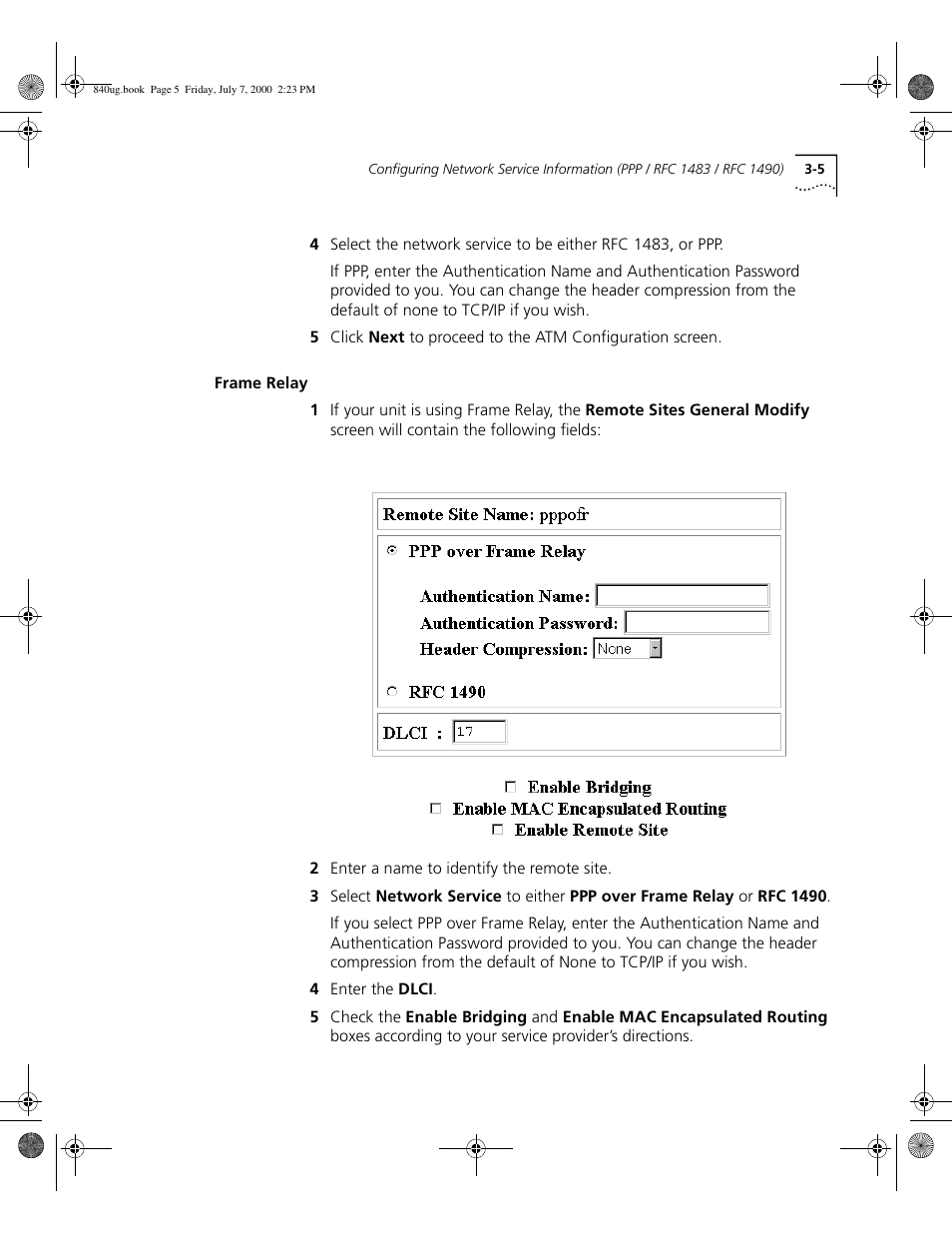 Frame relay | 3Com 3C840 User Manual | Page 51 / 222