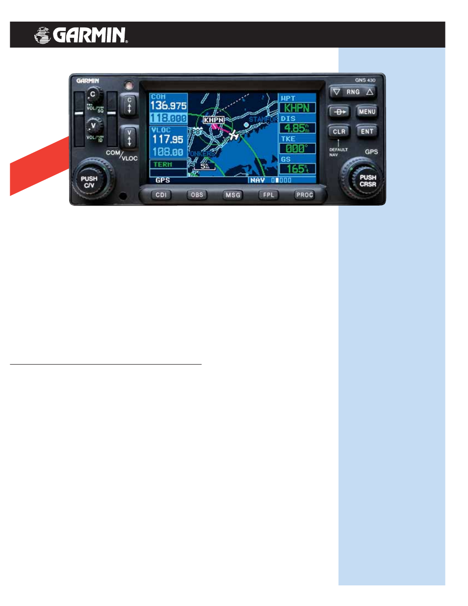 Garmin GNS 430 User Manual | 2 pages