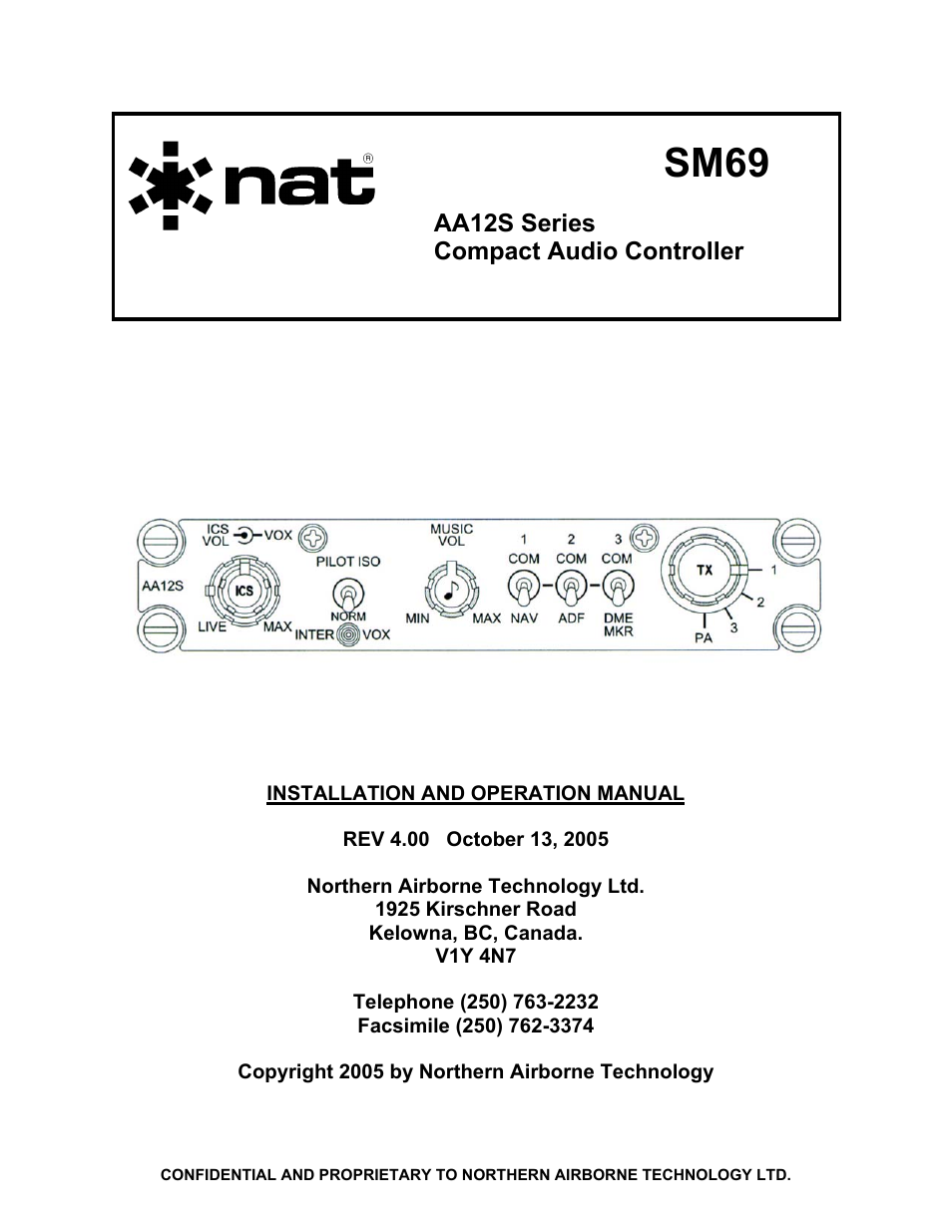NAT SM69 AA12S Series User Manual | 34 pages