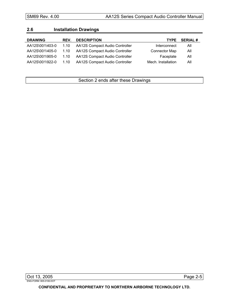 6 installation drawings, Aa12s-001 | NAT SM69 AA12S Series User Manual | Page 19 / 34