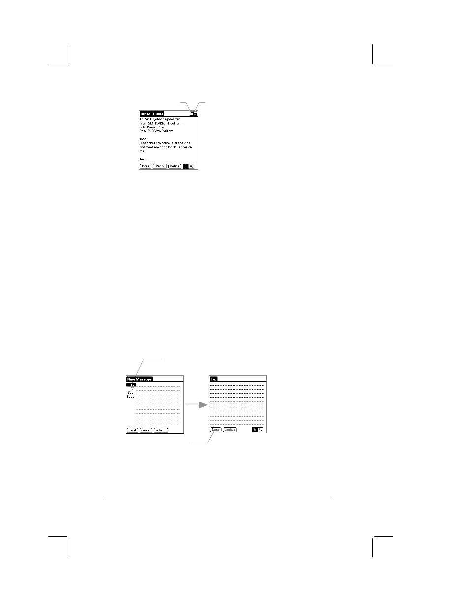 Creating messages | 3Com PalmPilot User Manual | Page 14 / 75