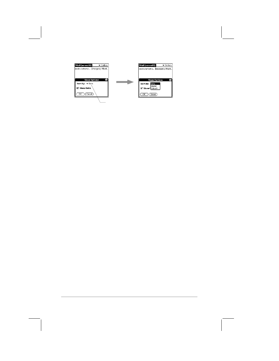 Hotsync options | 3Com PalmPilot User Manual | Page 28 / 75
