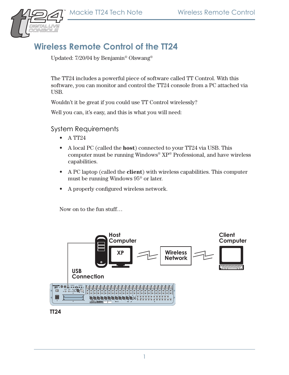 Tech Note TT24 User Manual | 5 pages