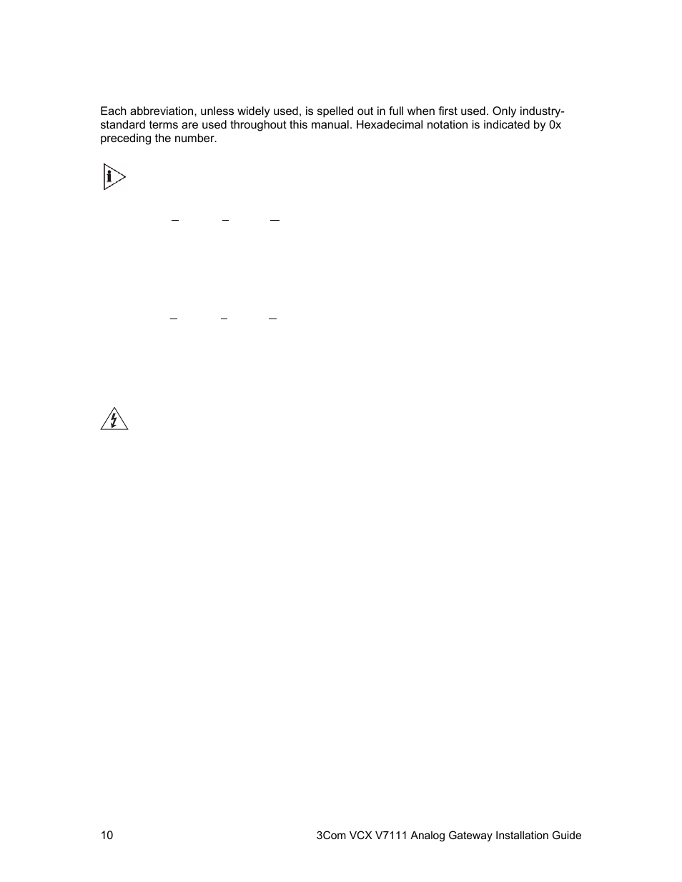 Abbreviations and terminology | 3Com V7111 User Manual | Page 10 / 71