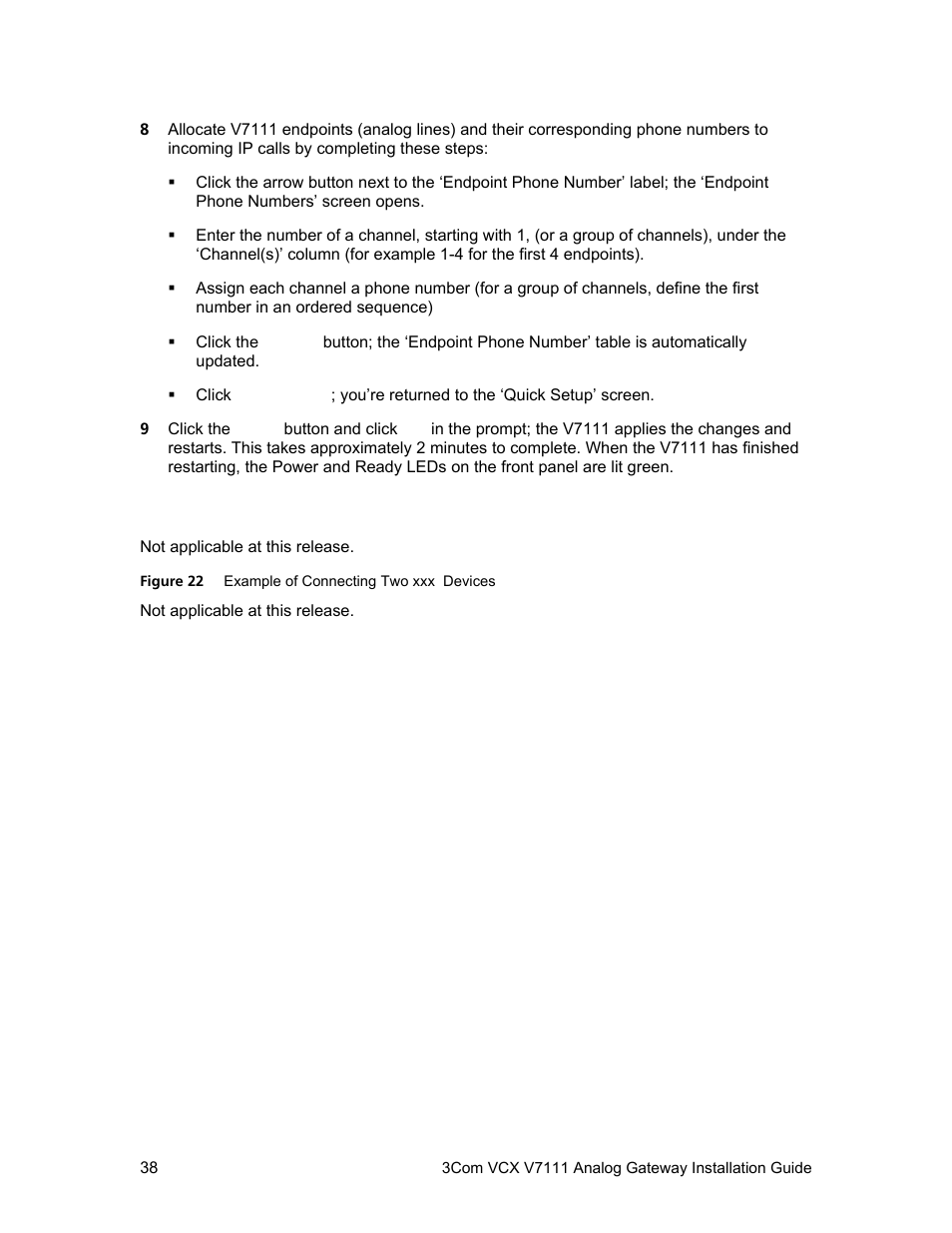 Example of connecting two xxx devices | 3Com V7111 User Manual | Page 38 / 71