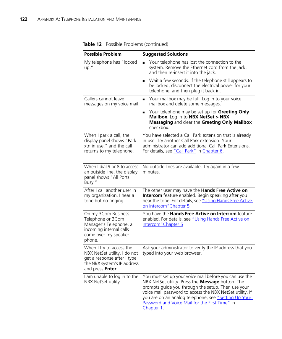 3Com NBX 900-0208 User Manual | Page 122 / 130