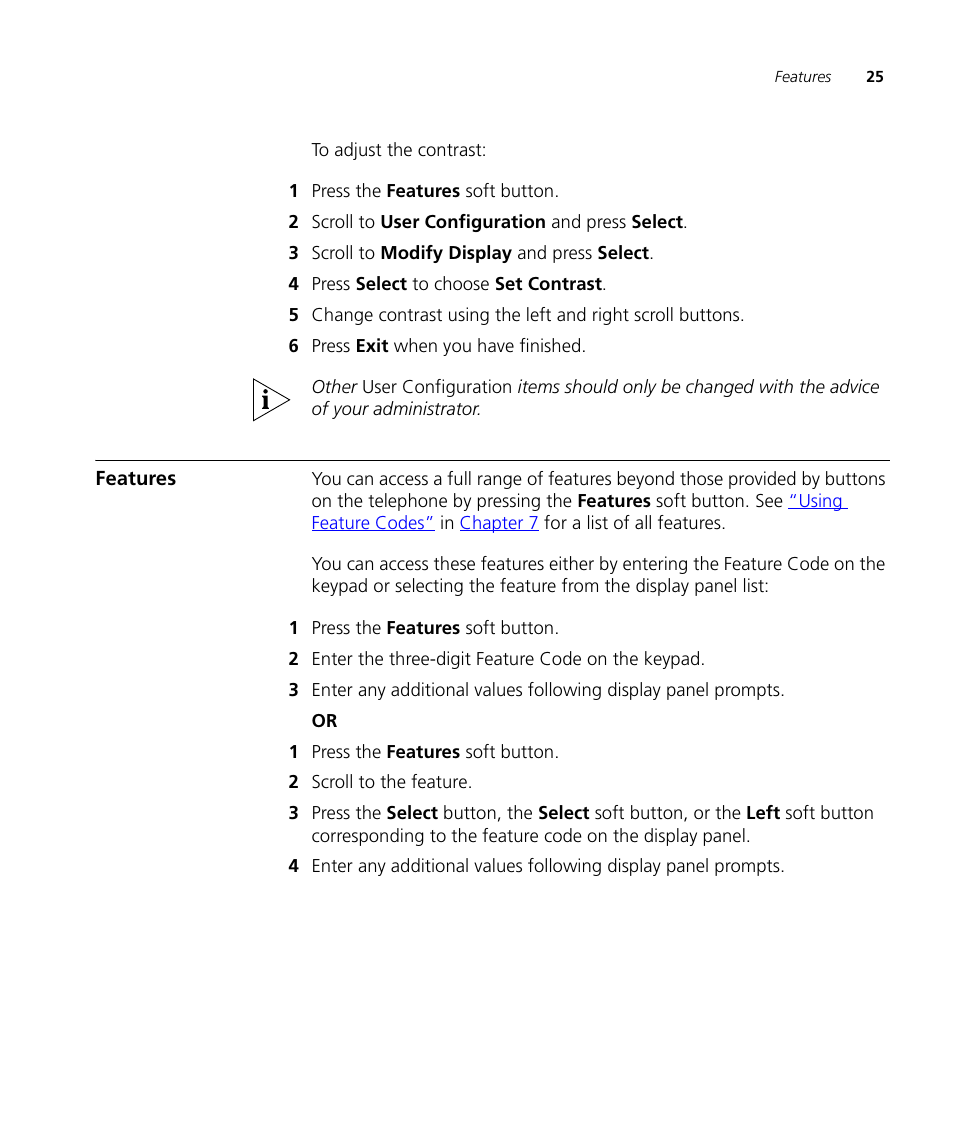 Features | 3Com NBX 900-0208 User Manual | Page 25 / 130