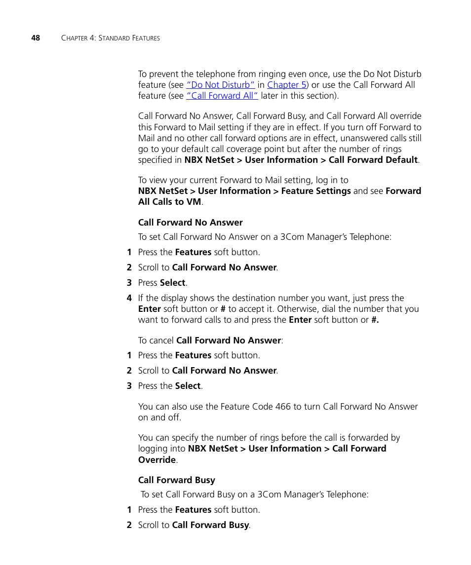 3Com NBX 900-0208 User Manual | Page 48 / 130
