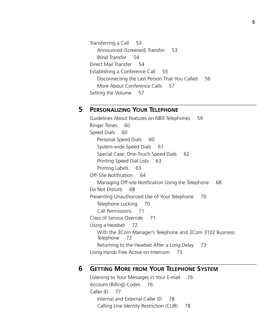 3Com NBX 900-0208 User Manual | Page 5 / 130