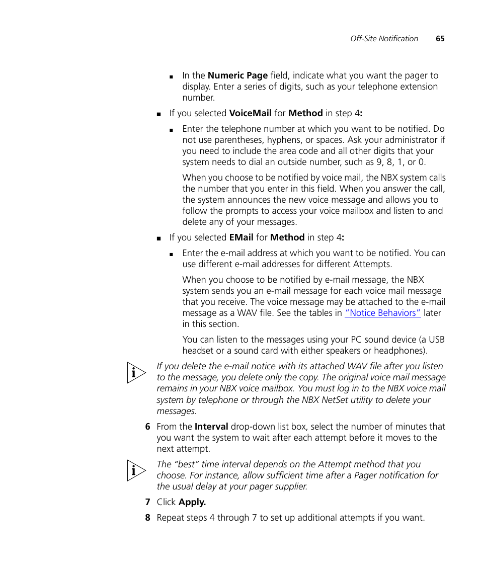 3Com NBX 900-0208 User Manual | Page 65 / 130