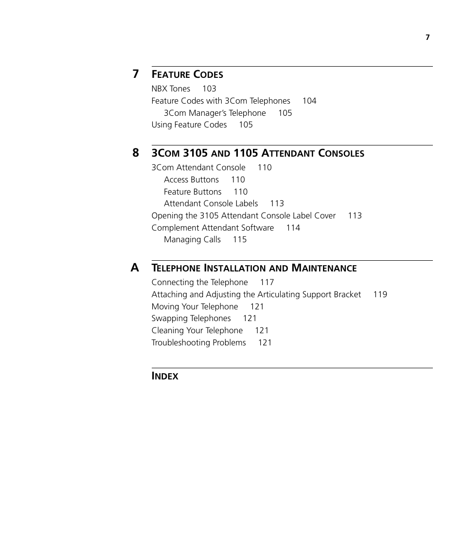 3Com NBX 900-0208 User Manual | Page 7 / 130
