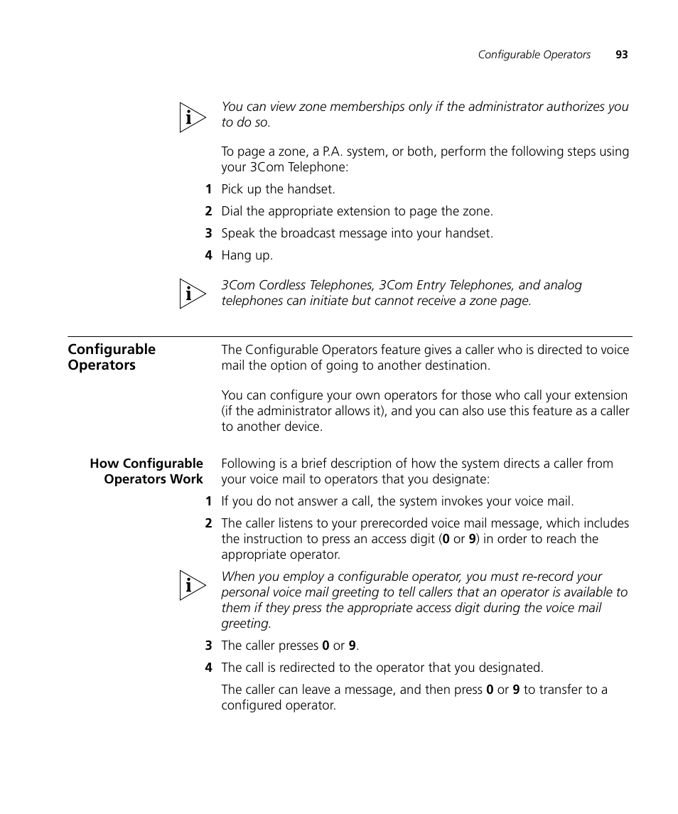 Configurable operators, How configurable operators work | 3Com NBX 900-0208 User Manual | Page 93 / 130
