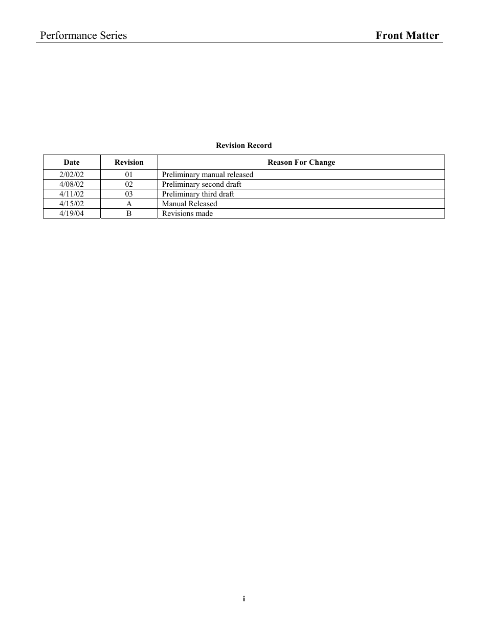 Performance series front matter | 3M 2475 User Manual | Page 3 / 27