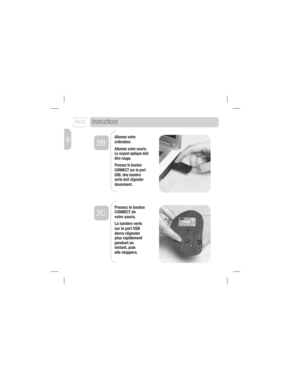 2b 2c, Instructions | 3M EM 550GPS User Manual | Page 24 / 98