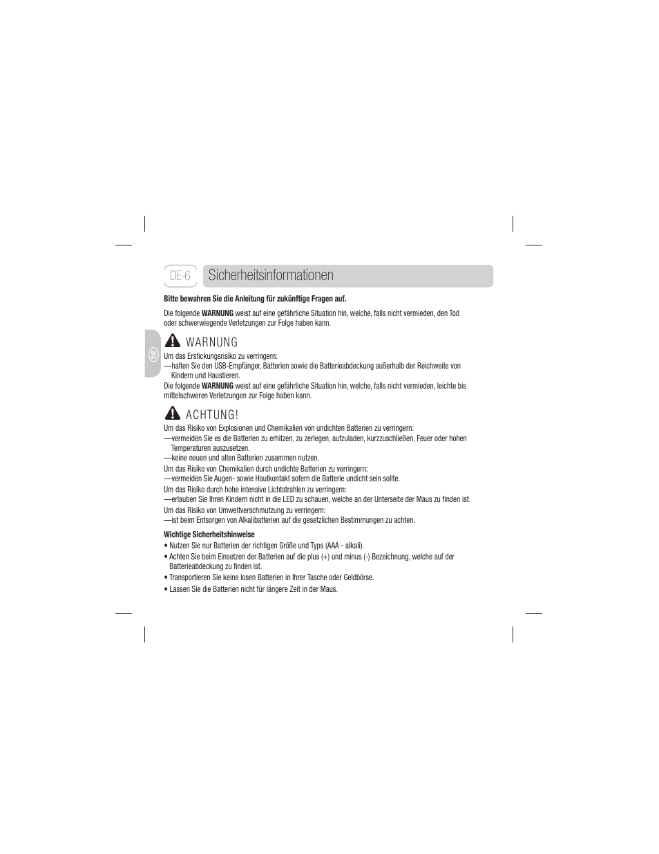 Sicherheitsinformationen | 3M EM 550GPS User Manual | Page 34 / 98