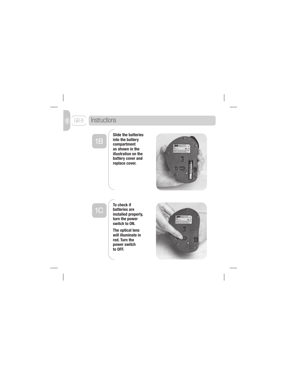 1b 1c | 3M EM 550GPS User Manual | Page 8 / 98
