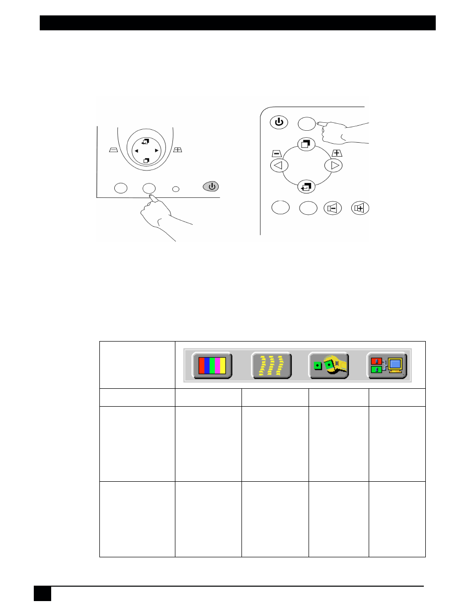 Source selection, Menu system | 3M MP7720 User Manual | Page 16 / 34