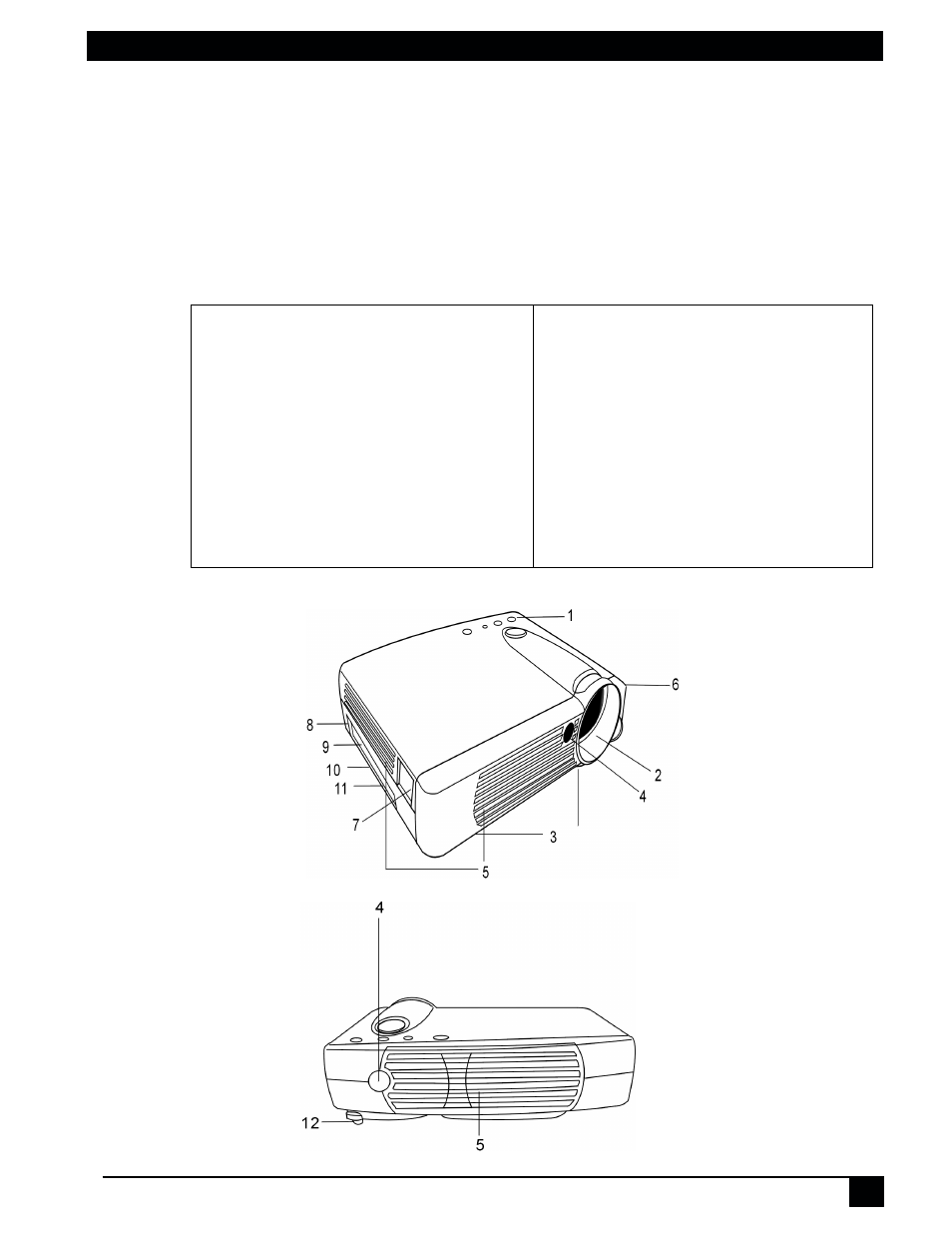 Optional accessories, Projector description | 3M MP7720 User Manual | Page 7 / 34