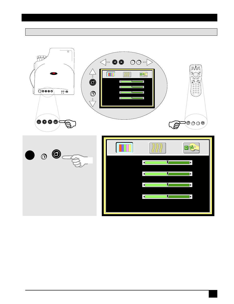 Operation, Display menu, Menu navigation | 3M MP7730B User Manual | Page 19 / 36