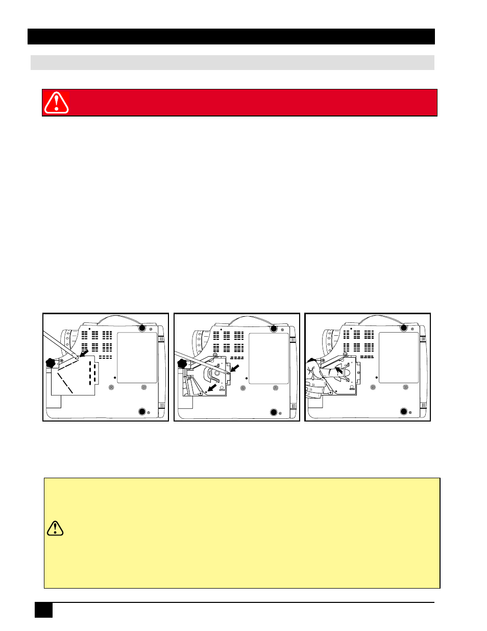 Lamp replacement, Warning, Caution | Maintenance | 3M MP7730B User Manual | Page 30 / 36