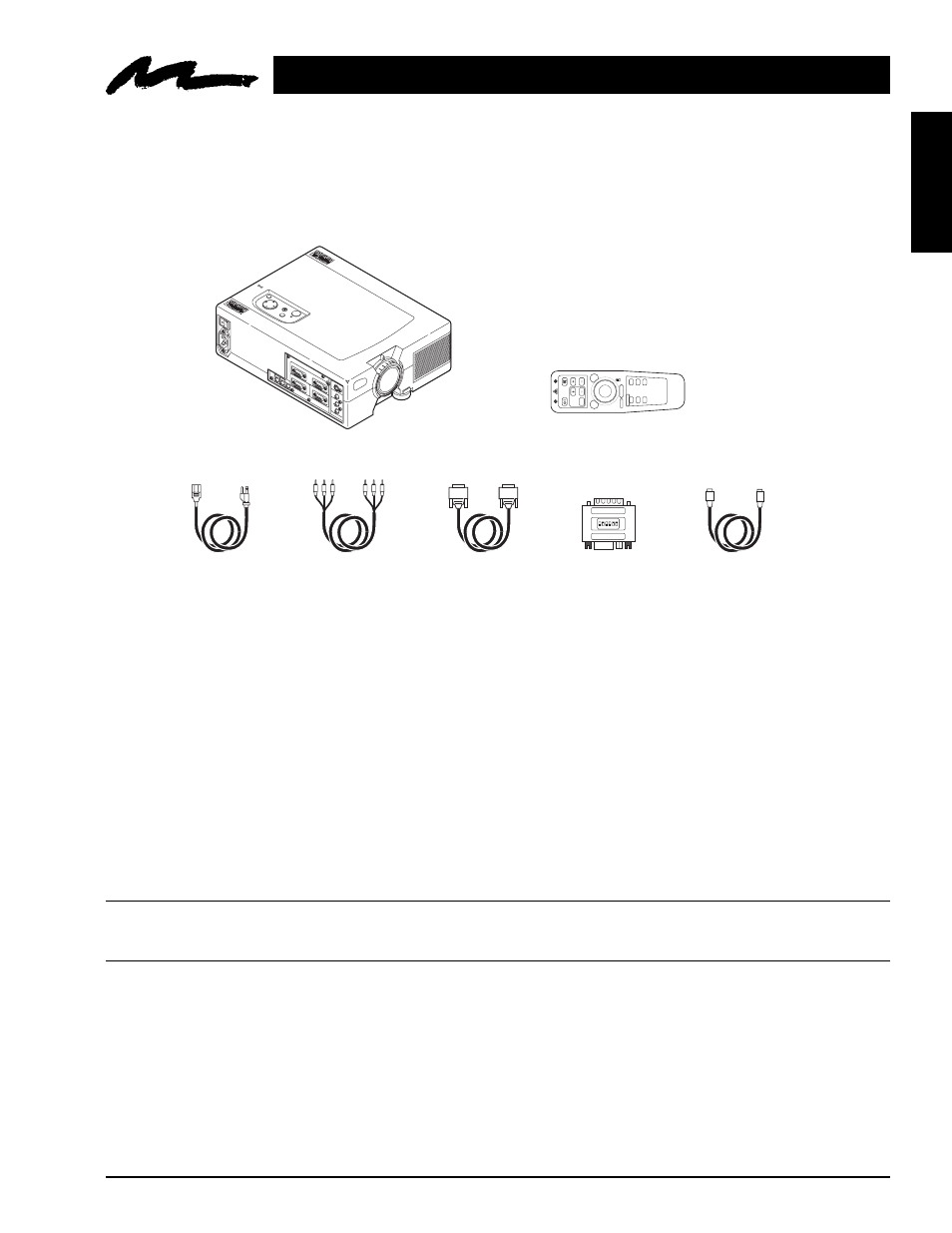 Section 1: unpack, 1 contents of shipping box, 2 optional accessories | 3 keep your packaging materials, 4 what next, English, The 3m, Rs-232 control cable ........ (1) | 3M MP8725 User Manual | Page 5 / 33