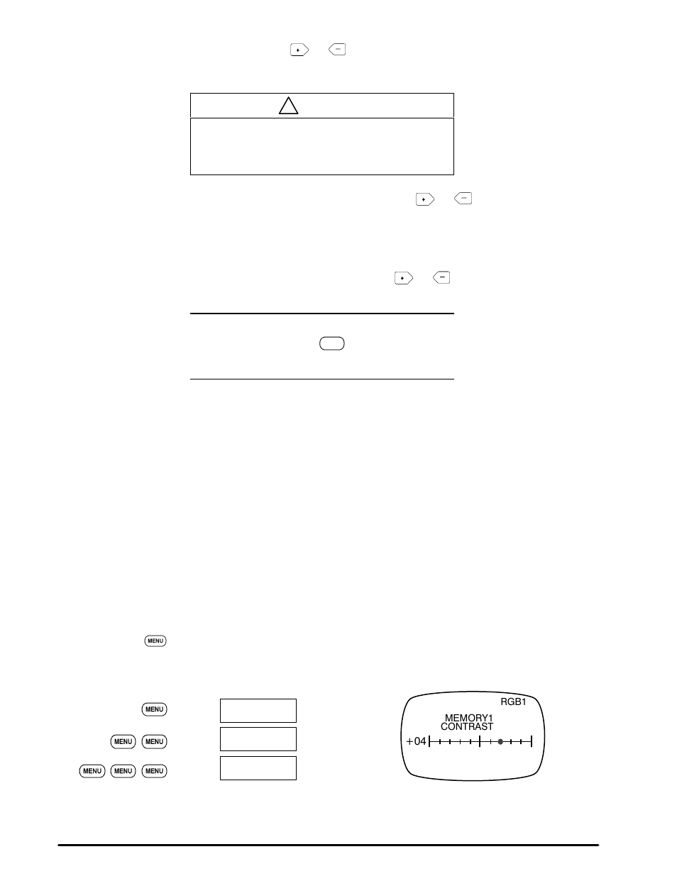 2. adjusting image size and focus, 3. adjusting the volume, 4. adjusting the picture | Caution | 3M MP8650 User Manual | Page 16 / 32