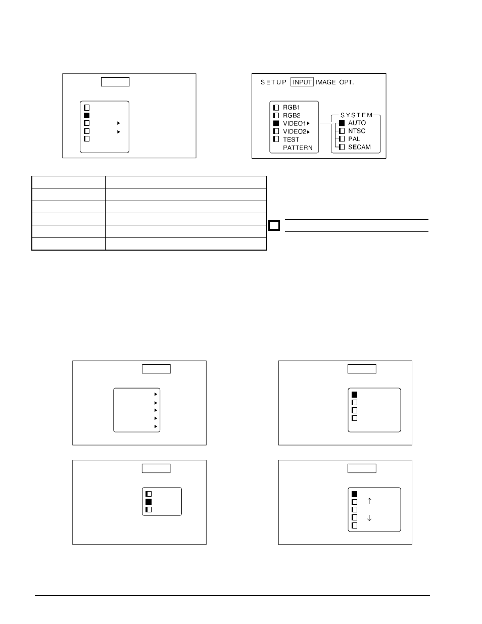 4 input, 5 image, The menu input is used to select the input source | The image menu is used to alter the image | 3M MP8640 User Manual | Page 16 / 28