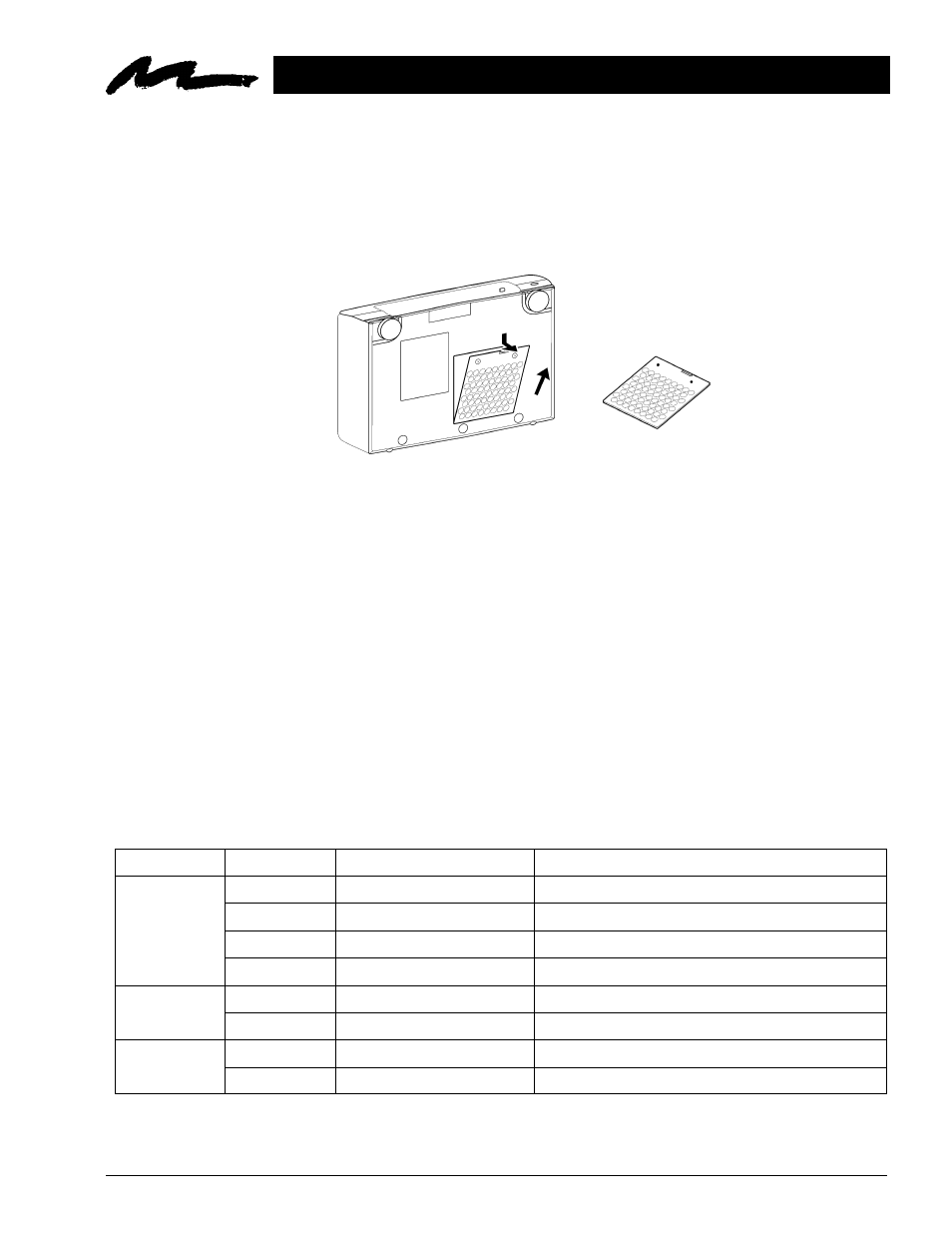 1 cleaning the air filter, 2 message table | 3M MP8640 User Manual | Page 23 / 28