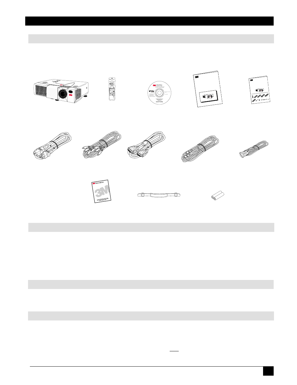 Section 1: unpack, Contents of shipping box, Optional accessories | Keep your packing materials, What’s next, The 3m | 3M MP8746 User Manual | Page 7 / 44