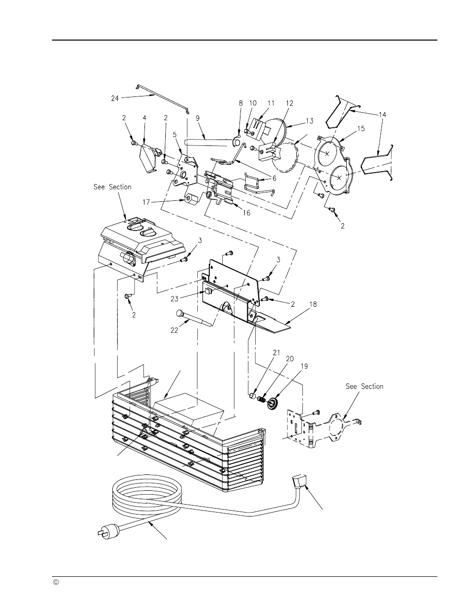 Section 8 fxl dual lamp housing | 3M 9600 User Manual | Page 22 / 28