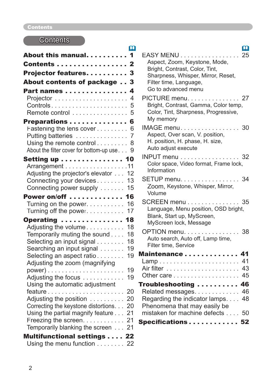 3M S15 User Manual | Page 2 / 55