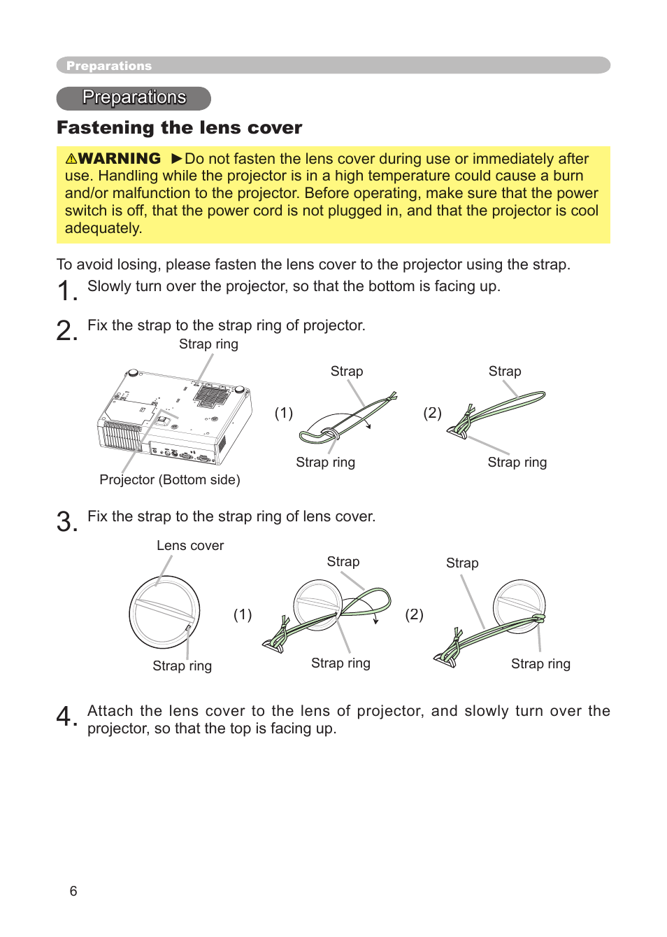 Preparations fastening the lens cover | 3M S15 User Manual | Page 6 / 55
