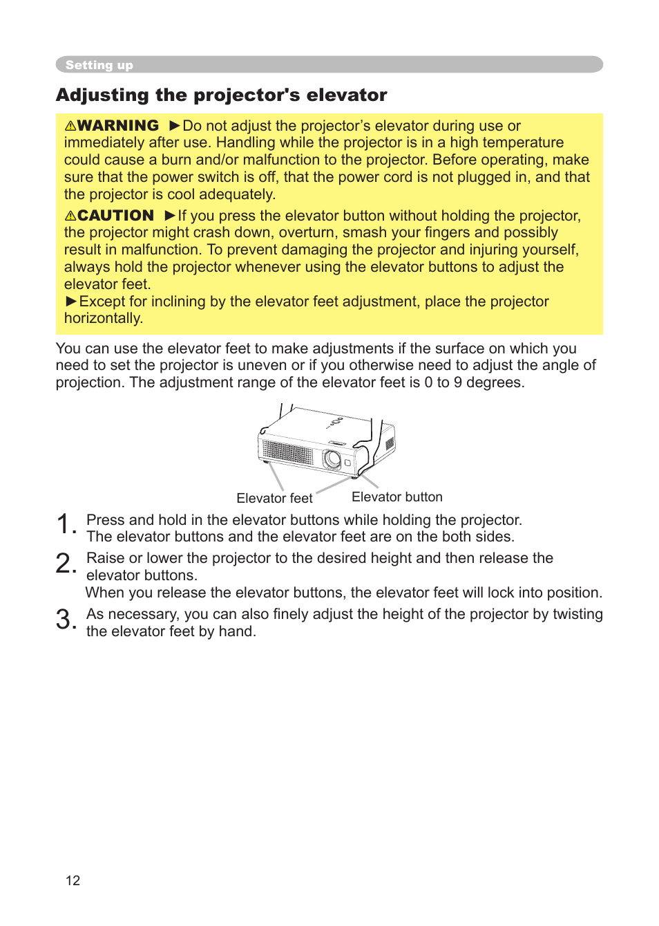 3M Digital Projector X15 User Manual | Page 12 / 55