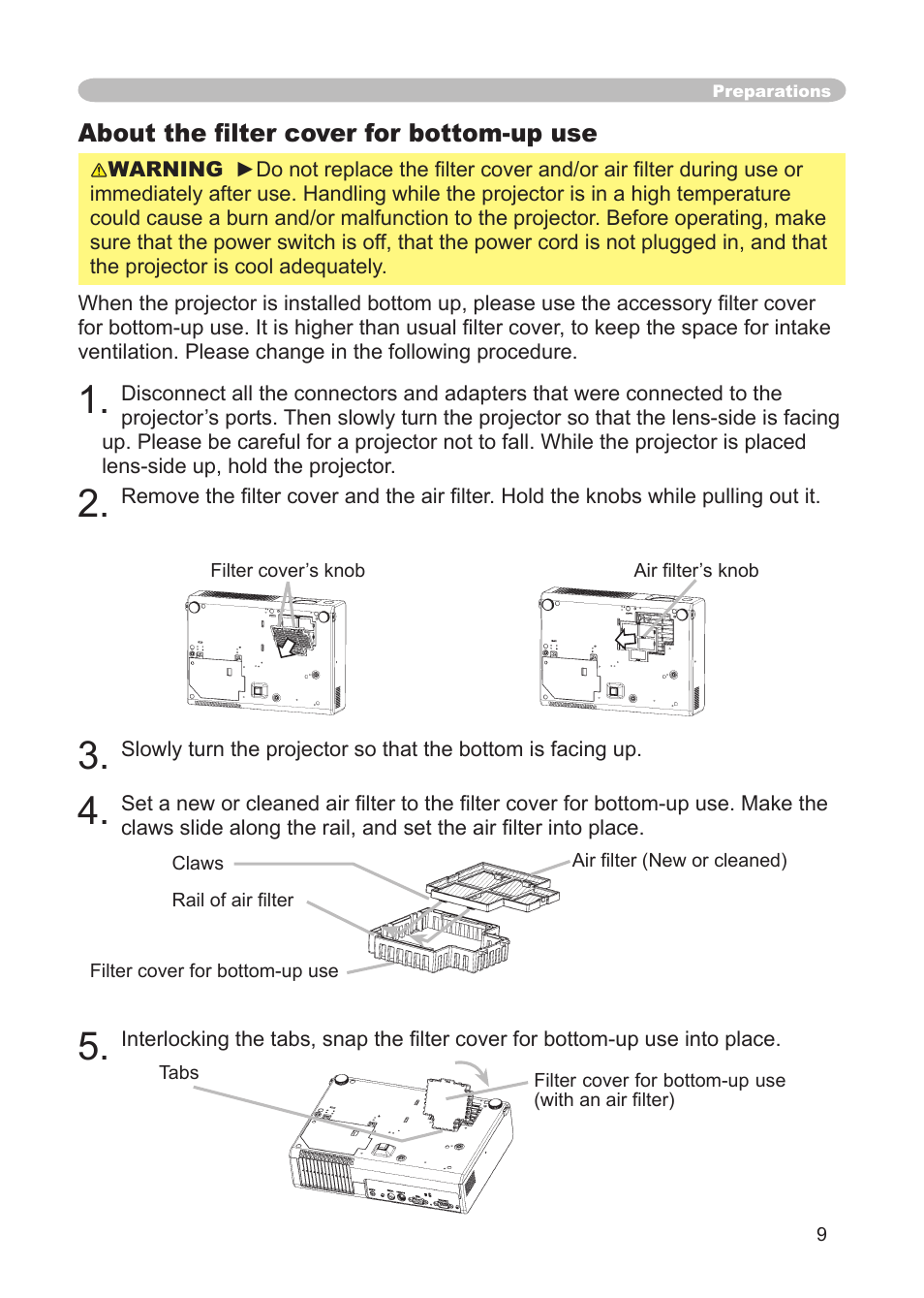 3M Digital Projector X15 User Manual | Page 9 / 55