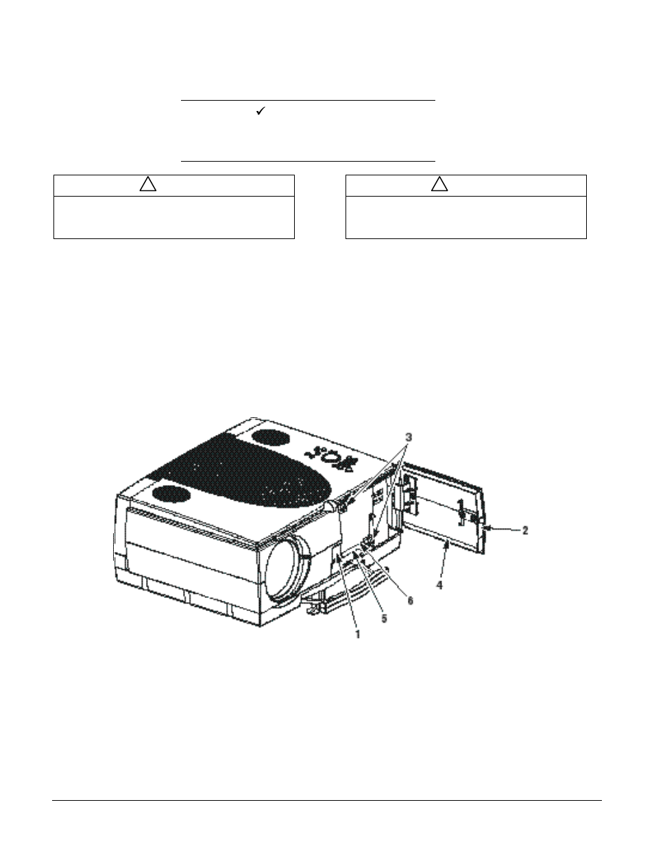 2. replacing projection lamp, Caution | 3M MP8750 User Manual | Page 20 / 26