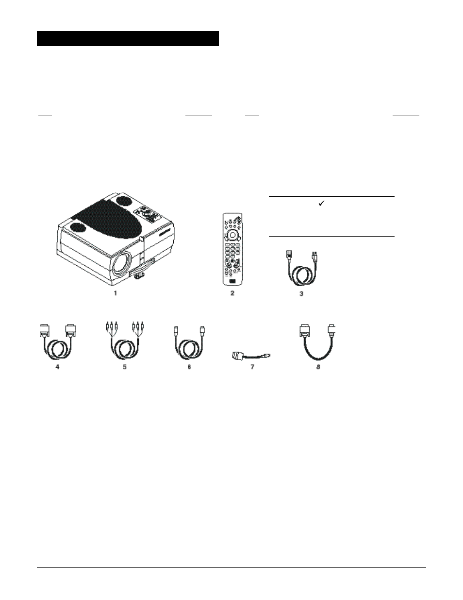 Section 1: unpack, 1. contents of shipping box, 2. keep your packing materials | 3. what’s next | 3M MP8750 User Manual | Page 6 / 26