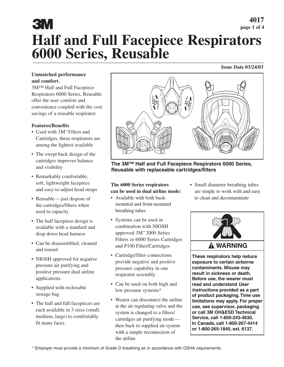 3M 6000 User Manual | 4 pages