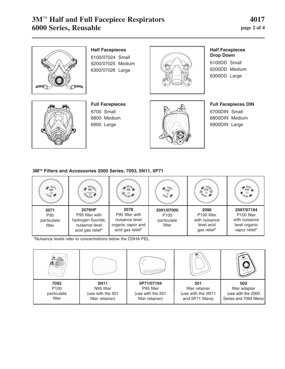 Page 2 of 4 | 3M 6000 User Manual | Page 2 / 4