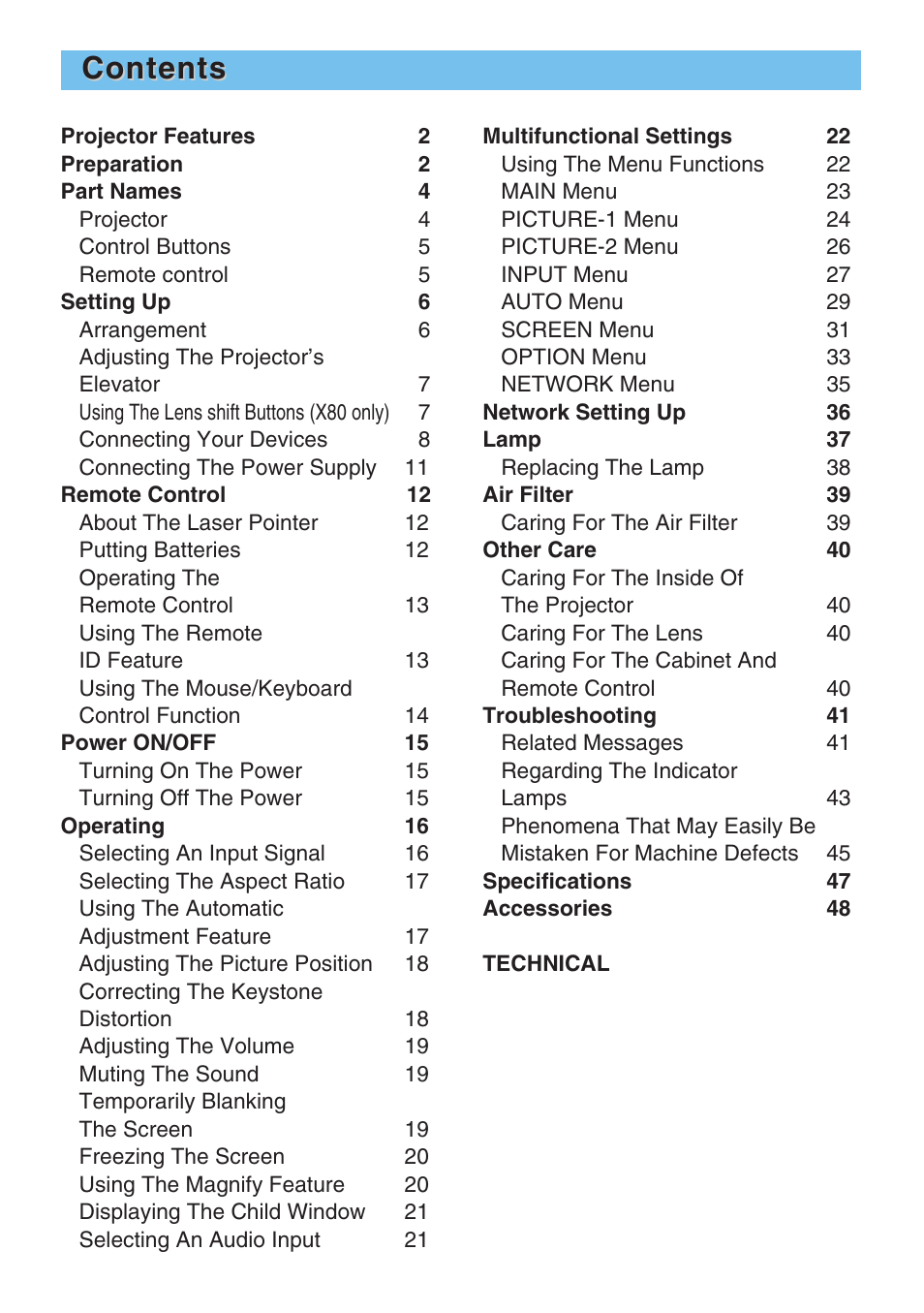 3M X70 User Manual | Page 3 / 49