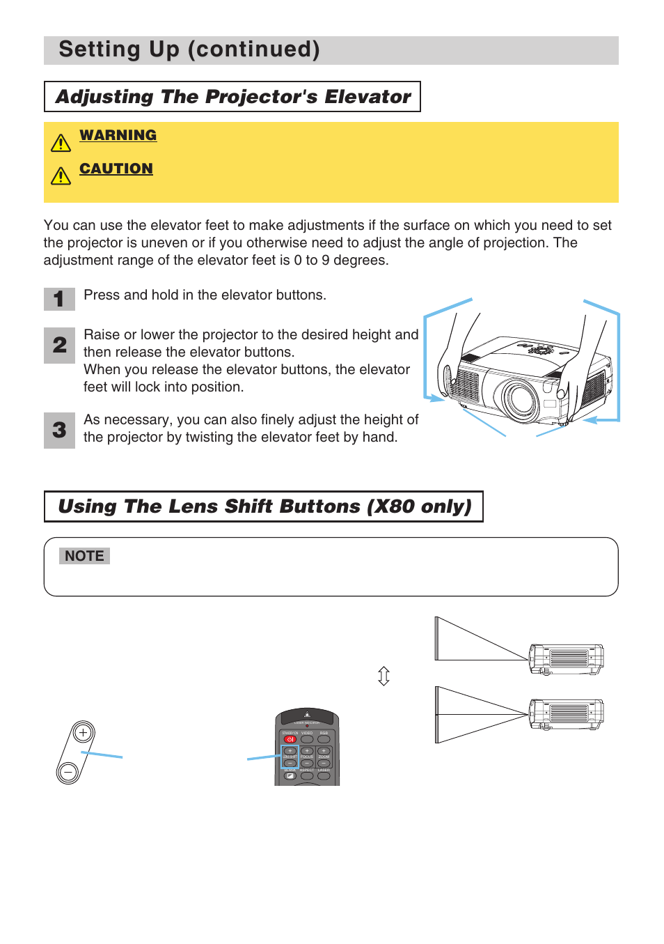 Setting up (continued) | 3M X70 User Manual | Page 7 / 49